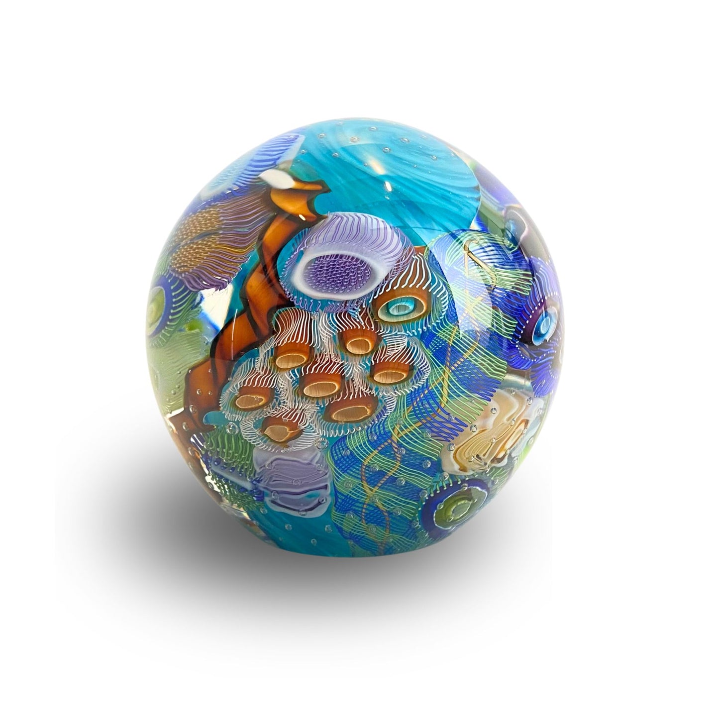 3 inch Sea Scape Glass Paper Weight Orb