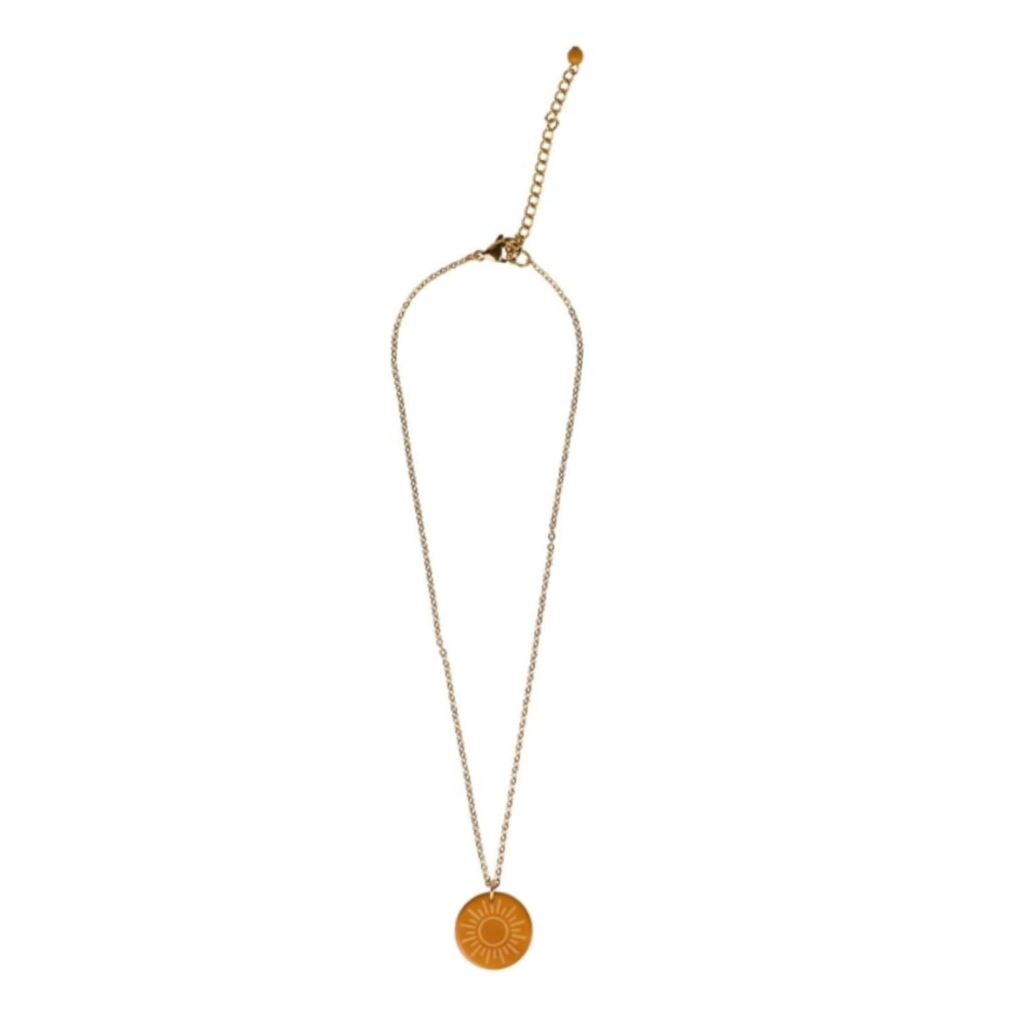 Amber Ray of Sunshine Gold Necklace