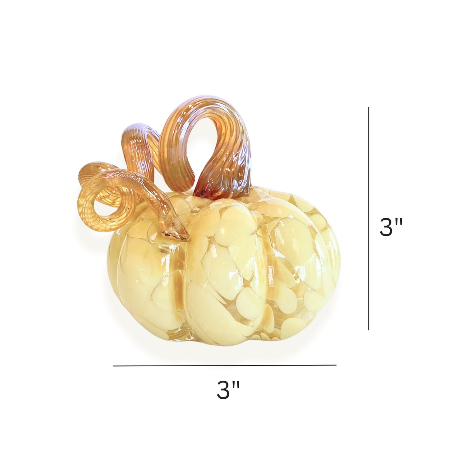 Butter Pecan Handmade Glass Fall Decor Pumpkin