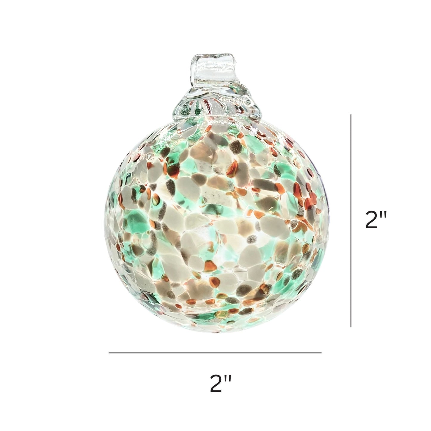 Calico Christmas Ornament Kitras Art Glass