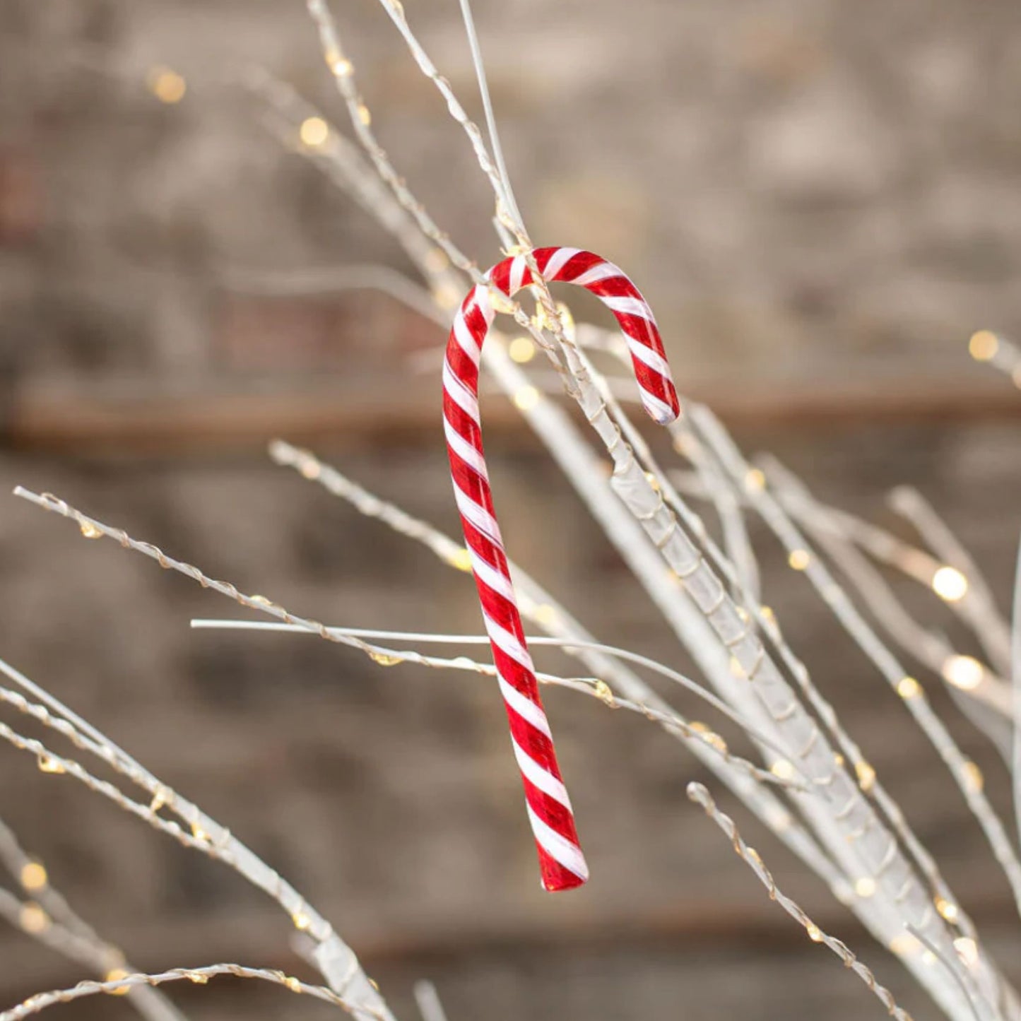 Candy Cane - Red Glass Ornament