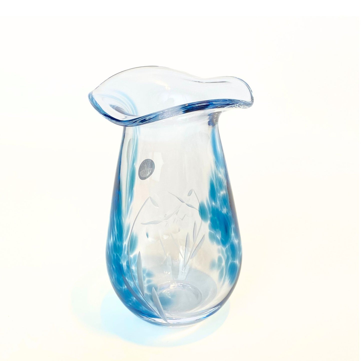 Celtic Irish Handmade Posy Vase in Teal Meadow