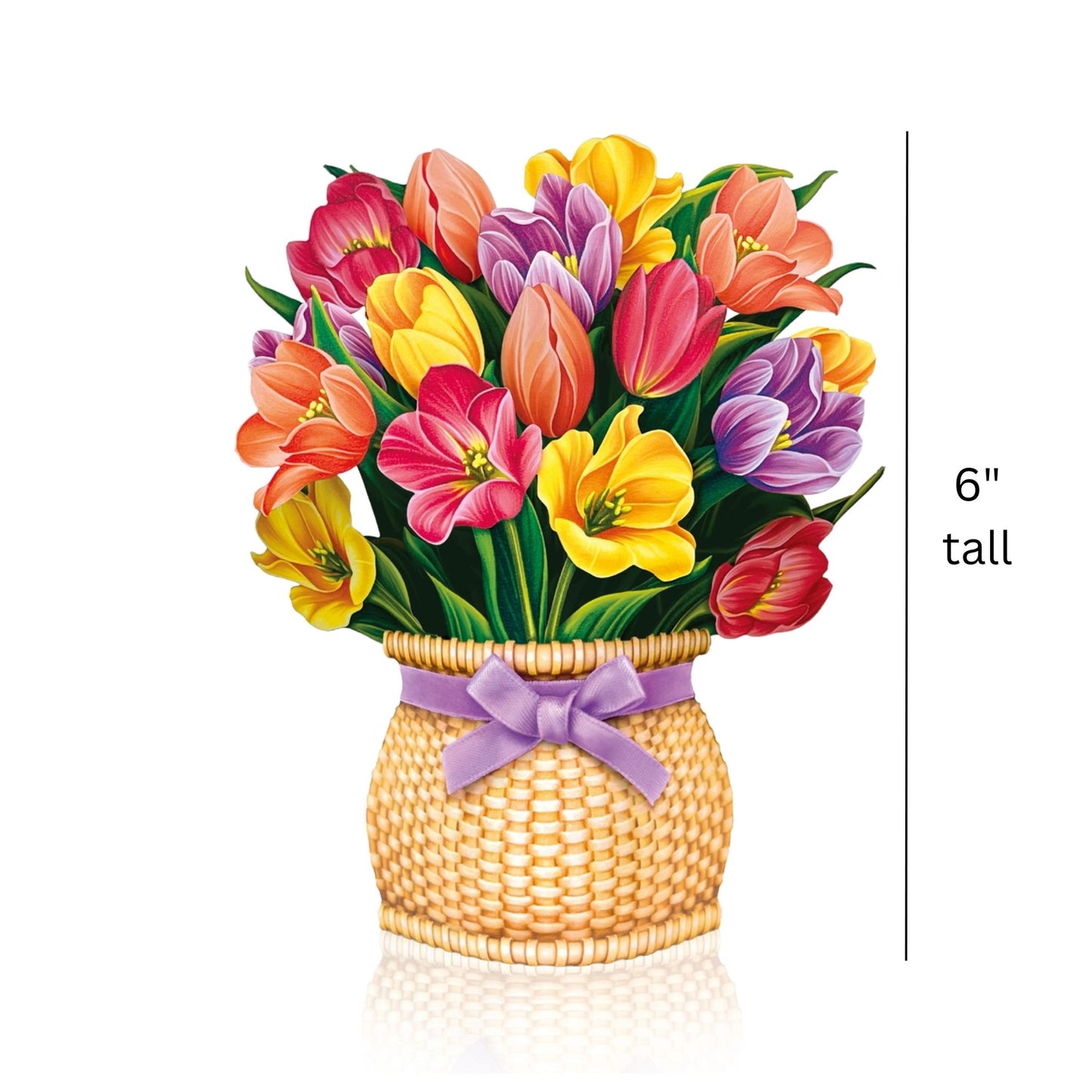 Festive Tulips Paper Bouquet Card
