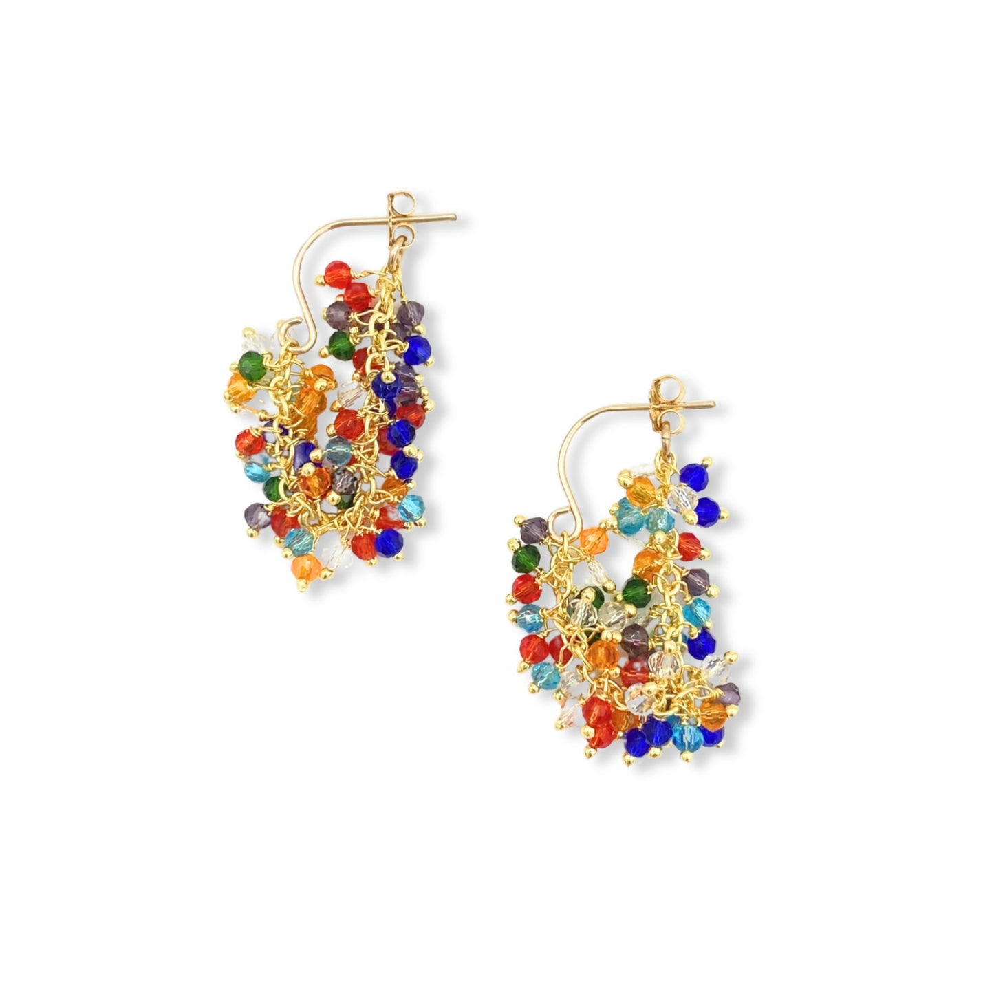 Fringe Hoop Colorful Earrings Catherine Weizman
