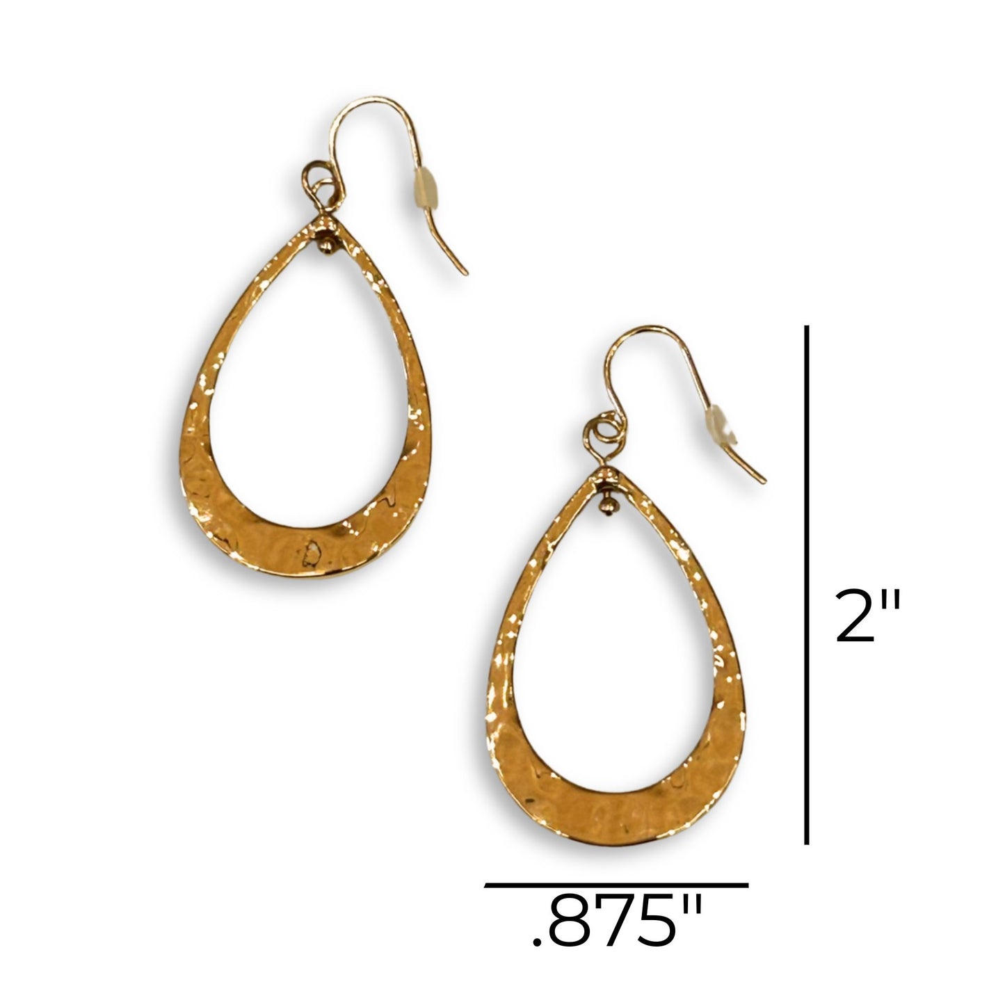 Open Teardrop Earrings - Gold