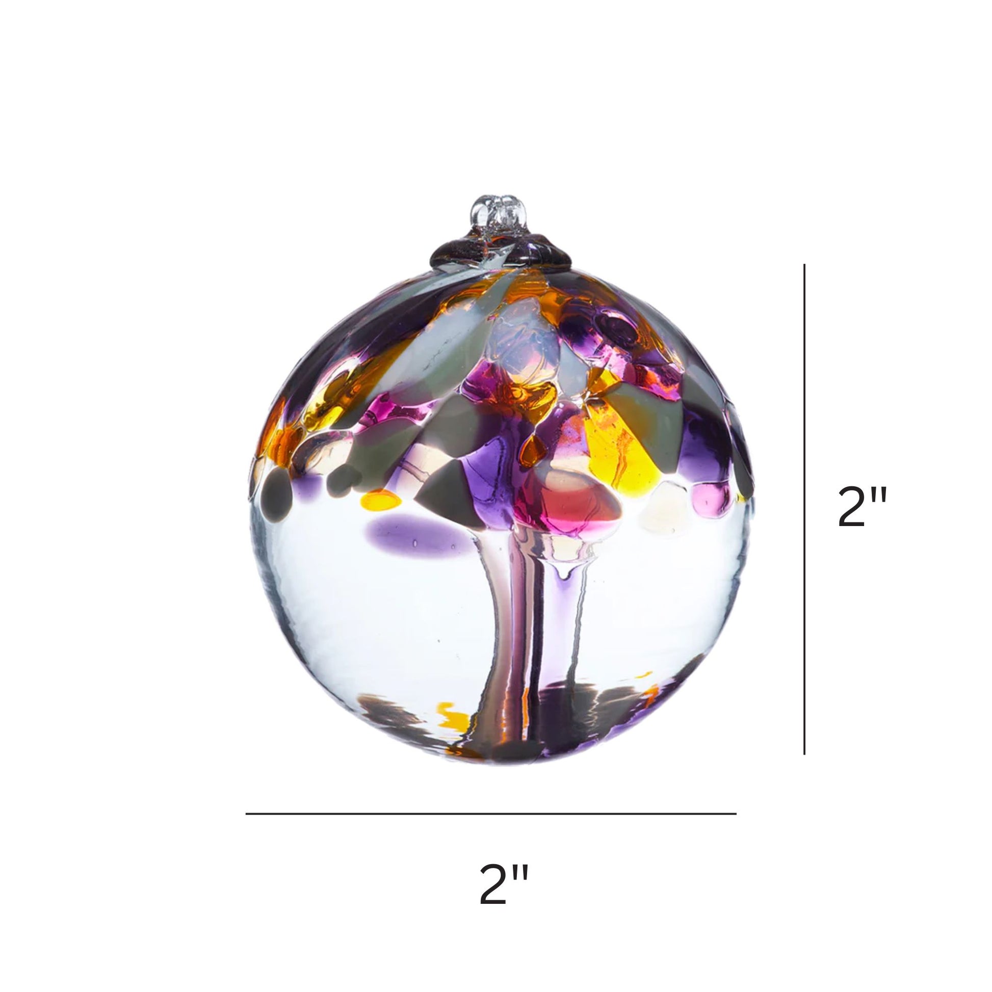 Grand Parents Colorful Purple Glass Ornament keepsake gift