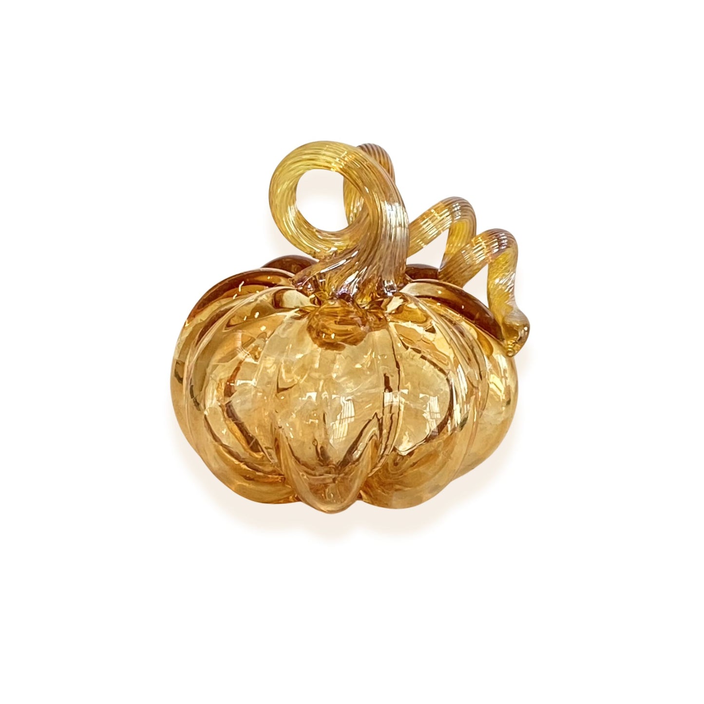 harvest gold glass pumpkin
