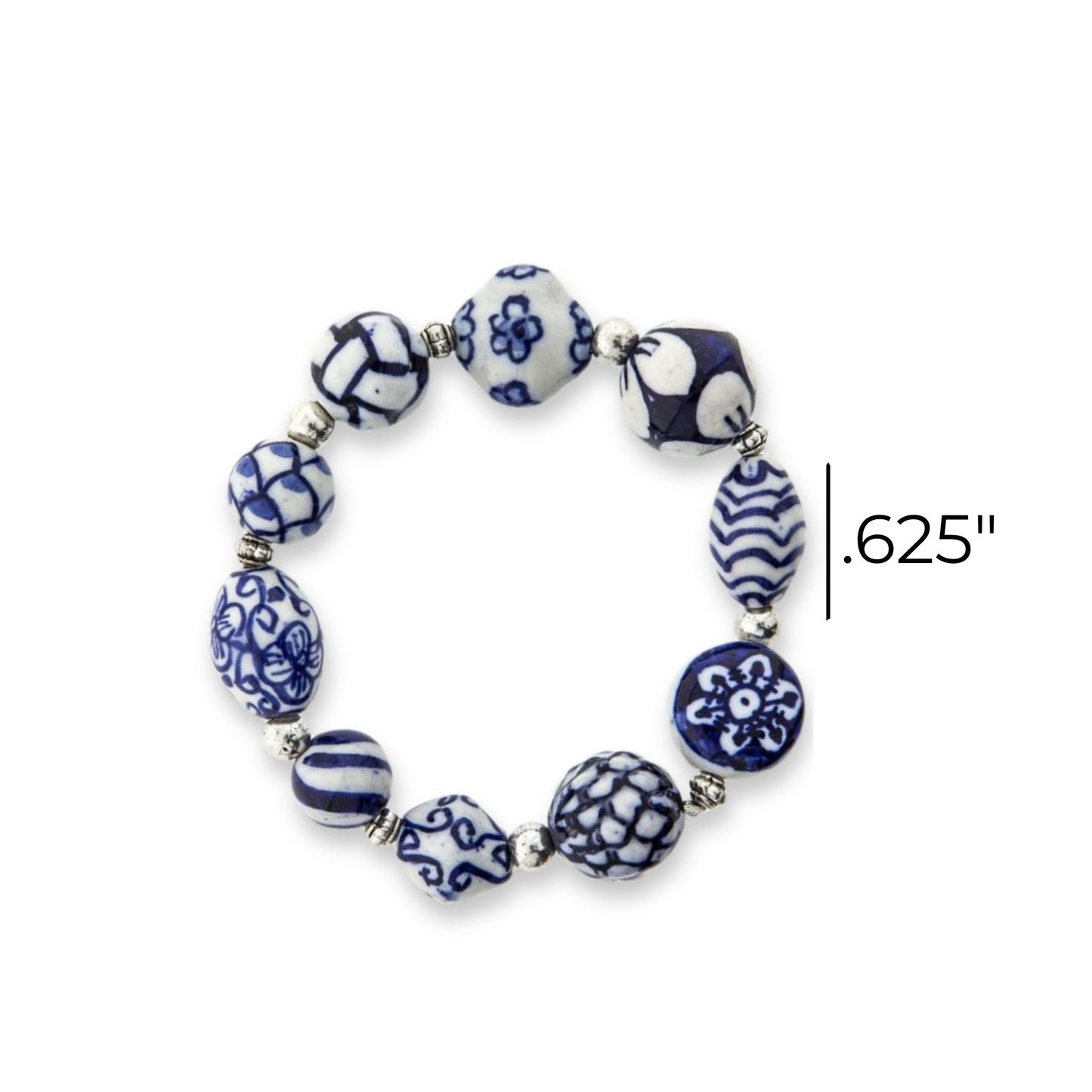 Heinen Delfts Blauw Beaded Bracelet