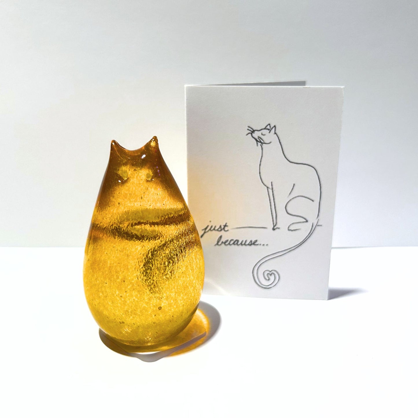 Honey Glass Love Cat Henrietta Glass