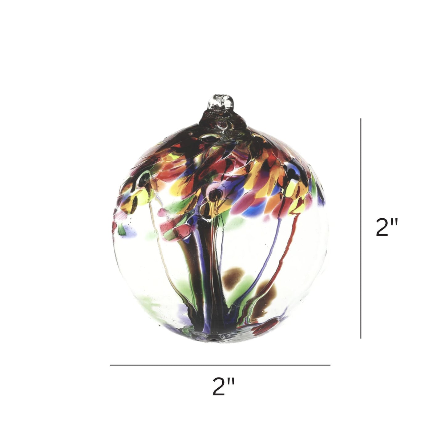 Kitras Art Glass Celebration 2 inch hand blown glass ornament