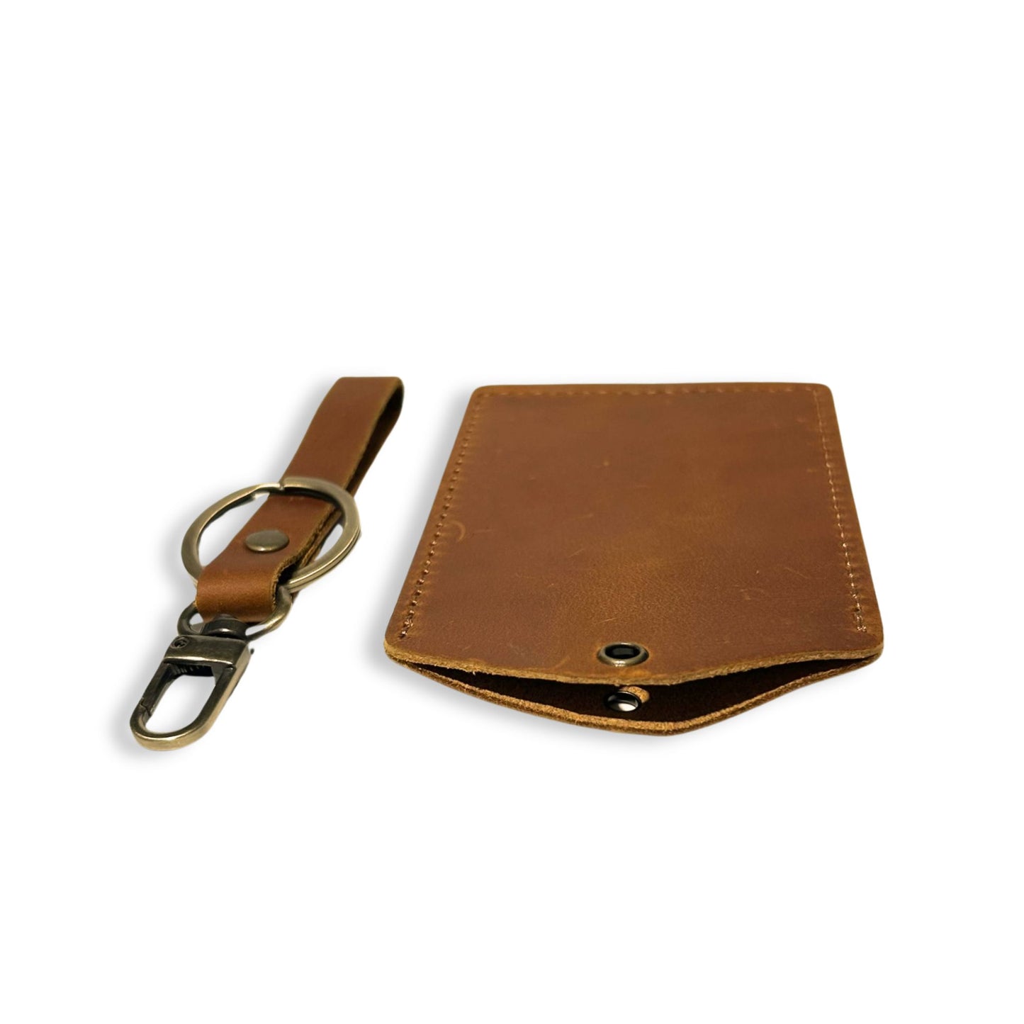 Leather Luggage Tag - Brown