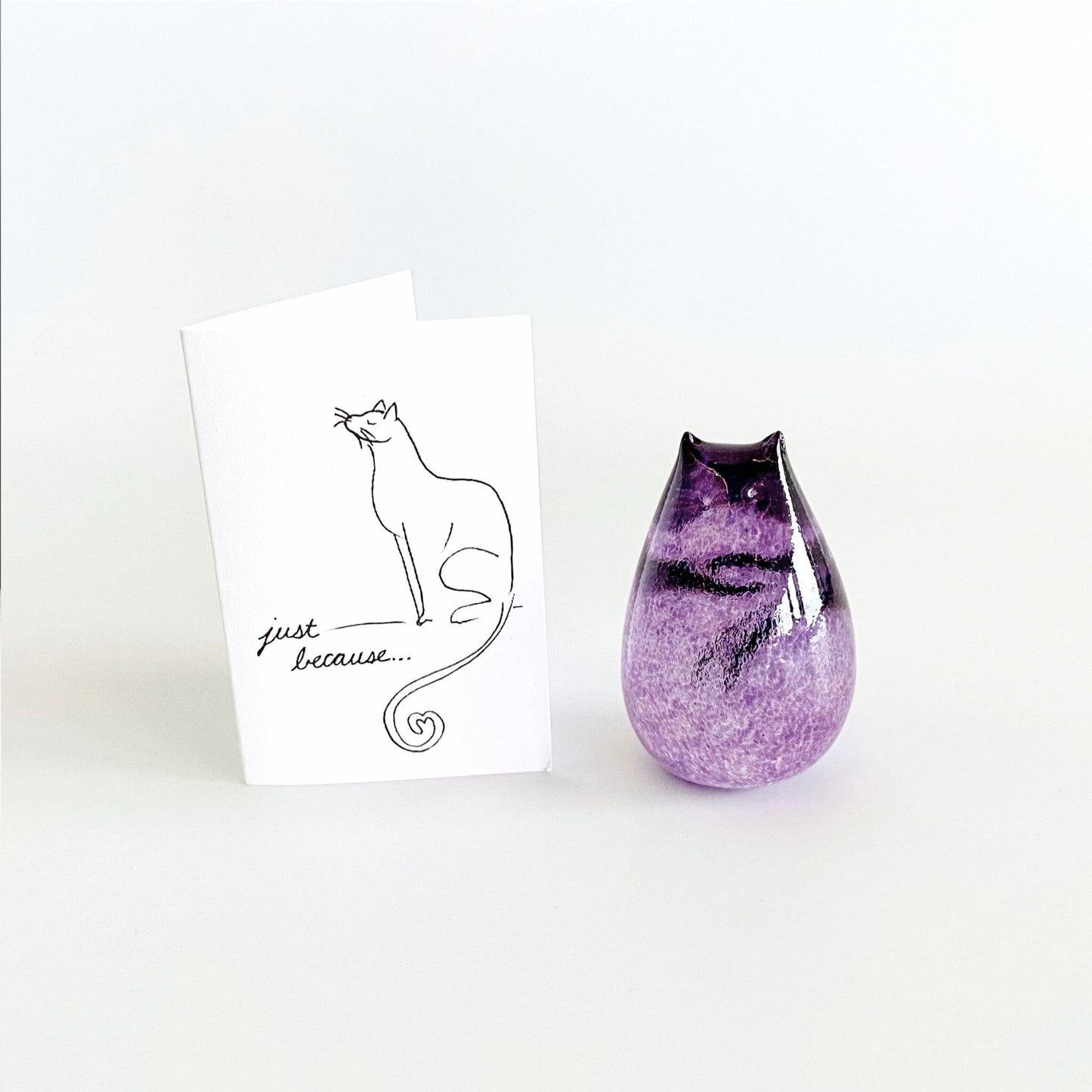 Love Cat Grape Purple Cat with Card