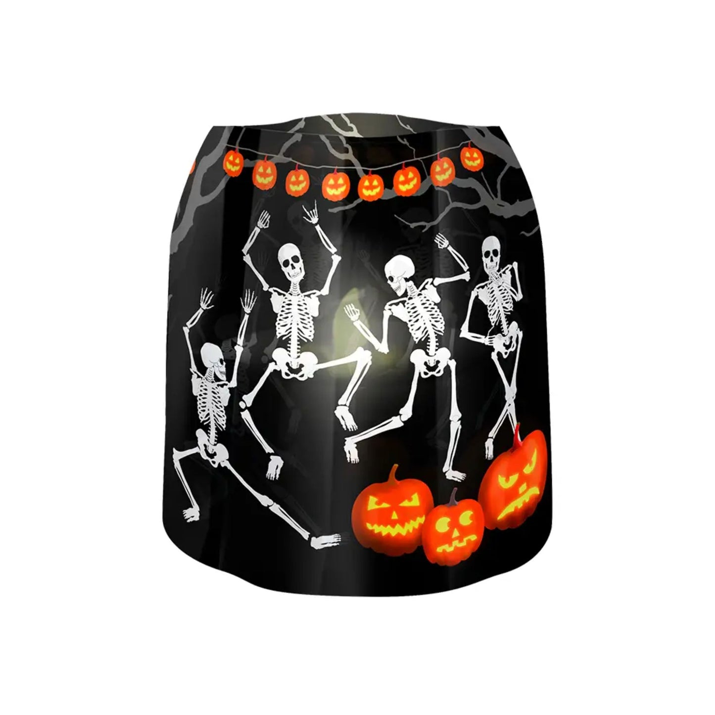 Luminary -Skeletons Rattle N Orange pumpkins shake
