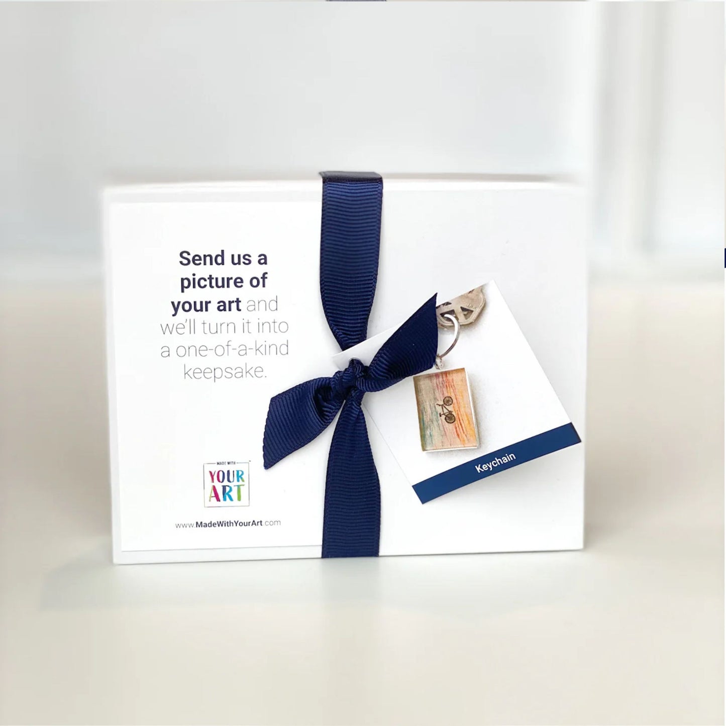 Made with your art - Custom Kids Keepsake Keychain Gift