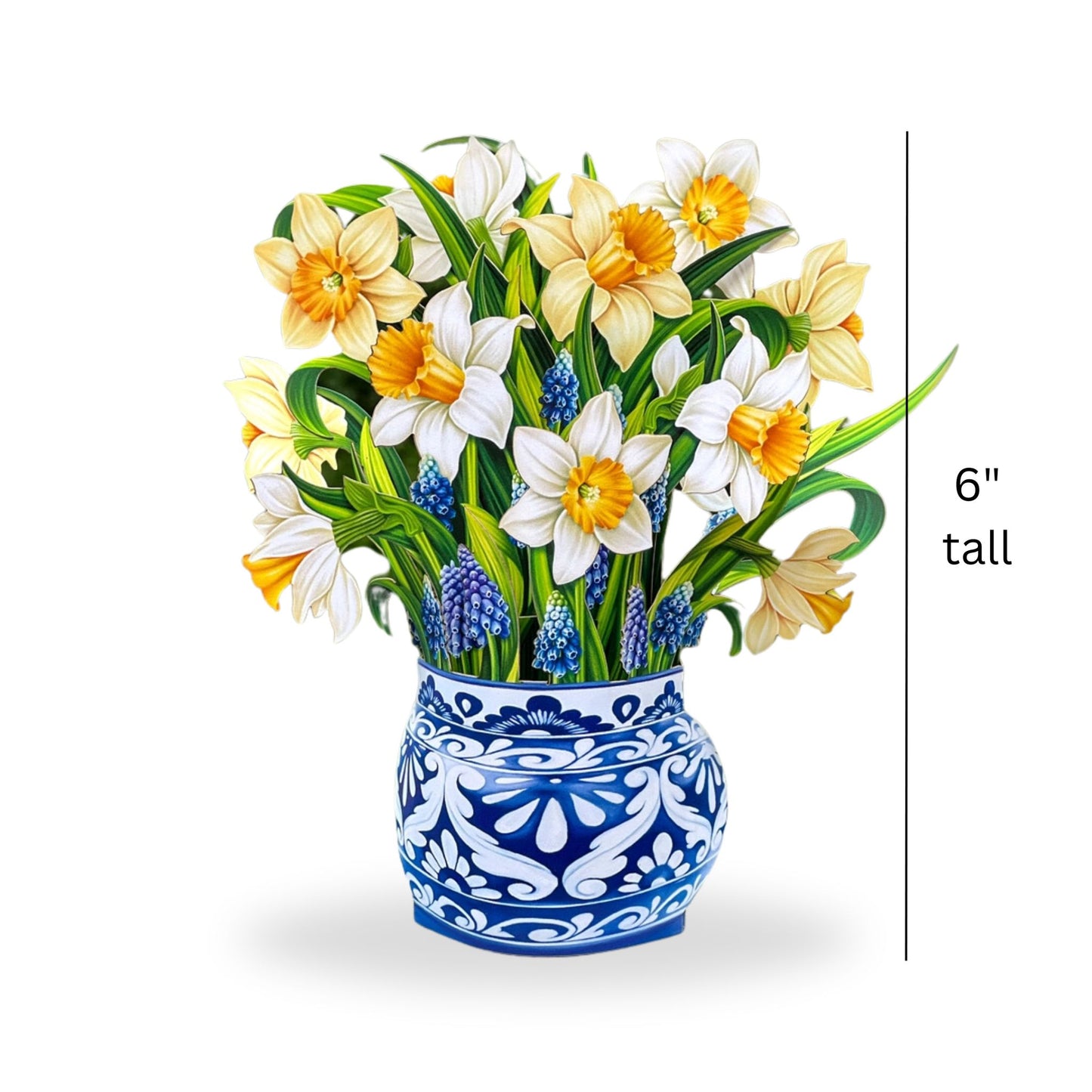 Mini English Daffodil Paper Bouquet Card
