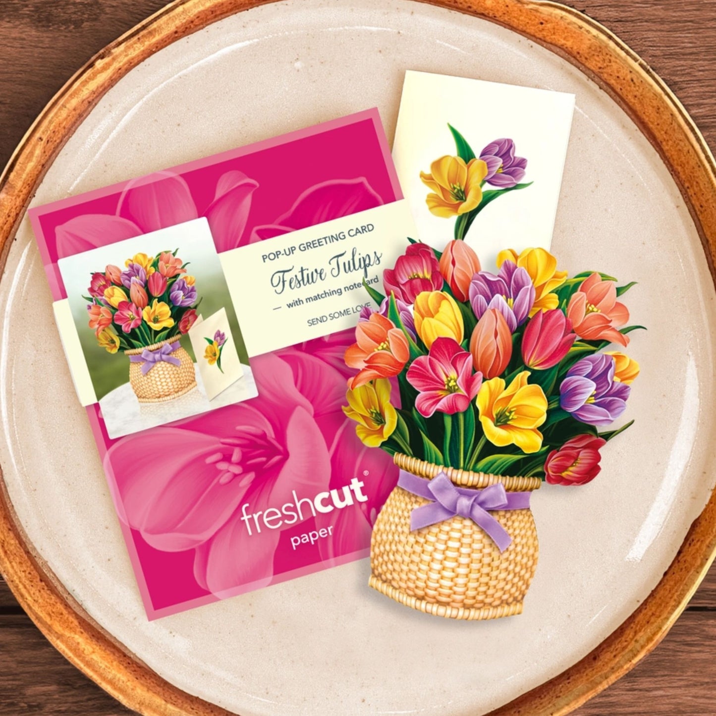 Mini Festive Tulips pop-up Flower Card