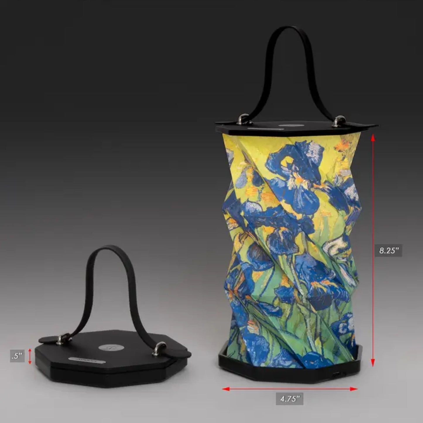 Modgy Vincent van Gogh Iris Blue and Yellow expandable origami lantern