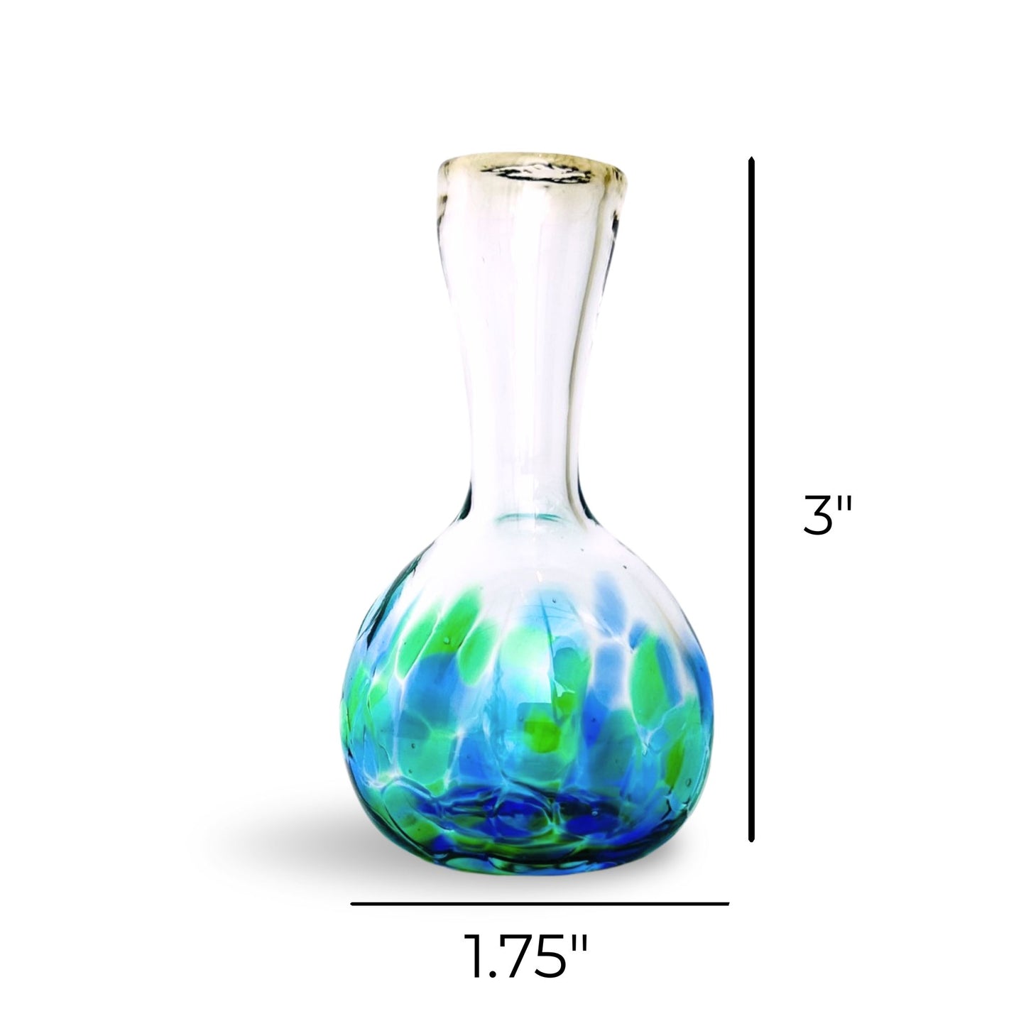 Mom's Little Vase - Riviera Blue and Green Glass Vase