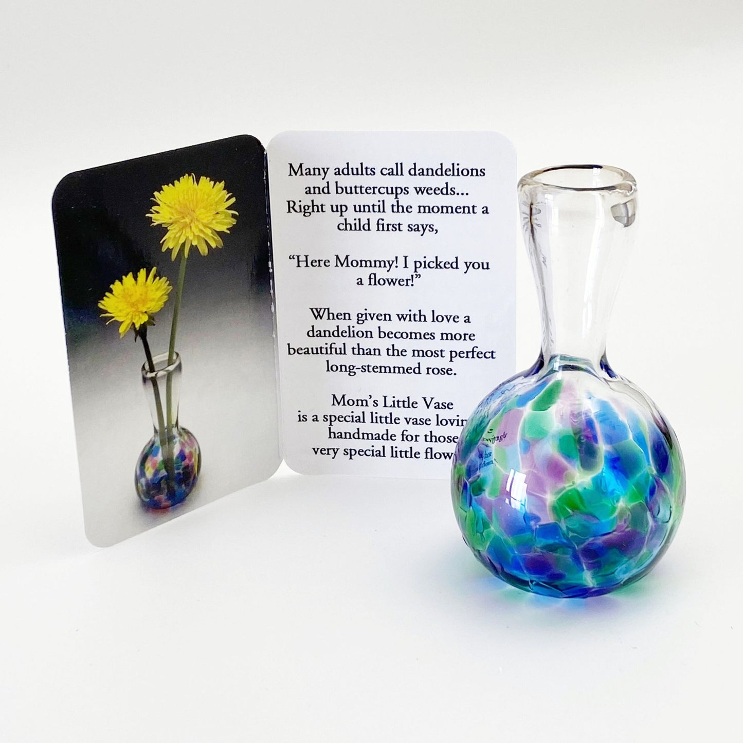Mom's little glass vase in iris