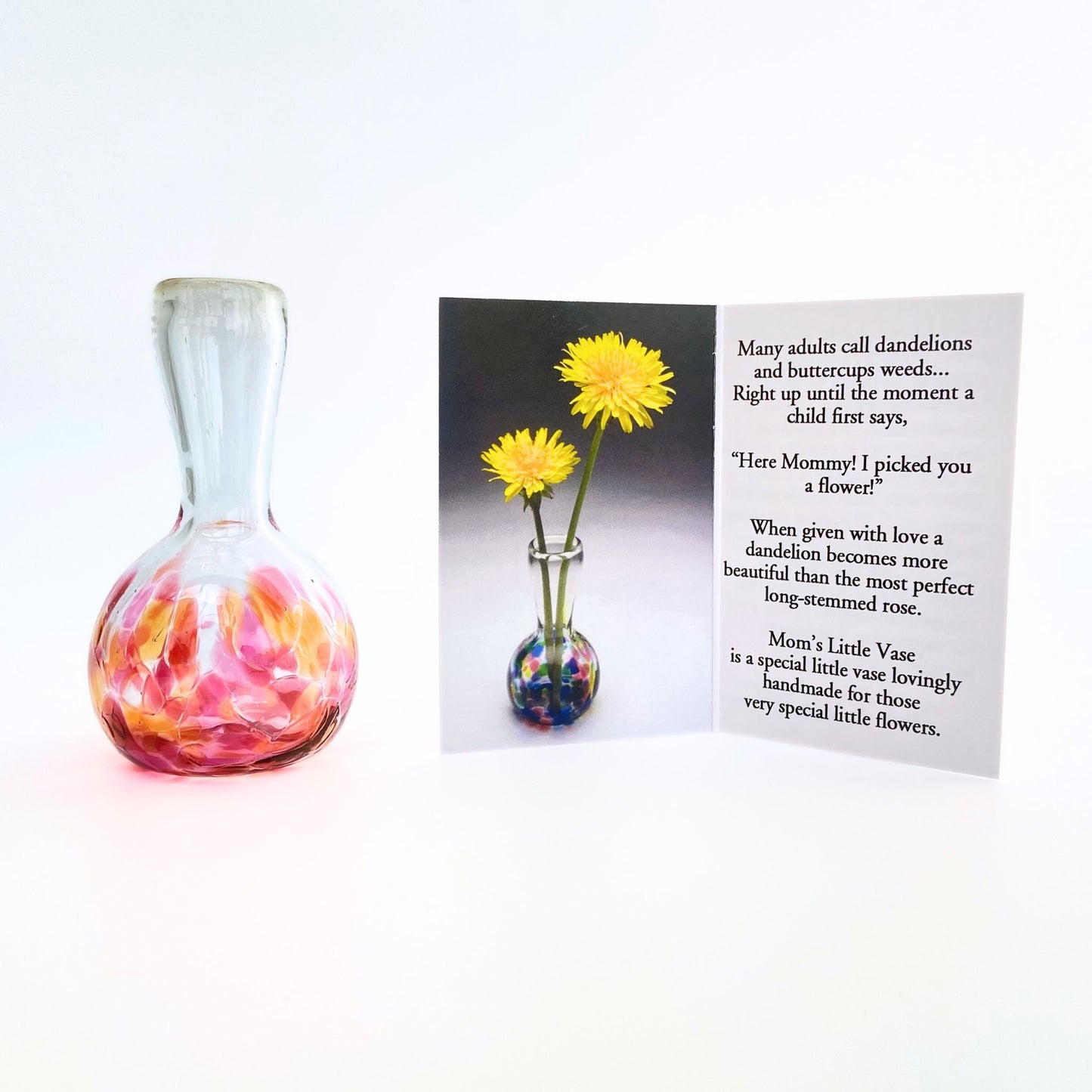 Moms little vase Sunrise Handblown Glass