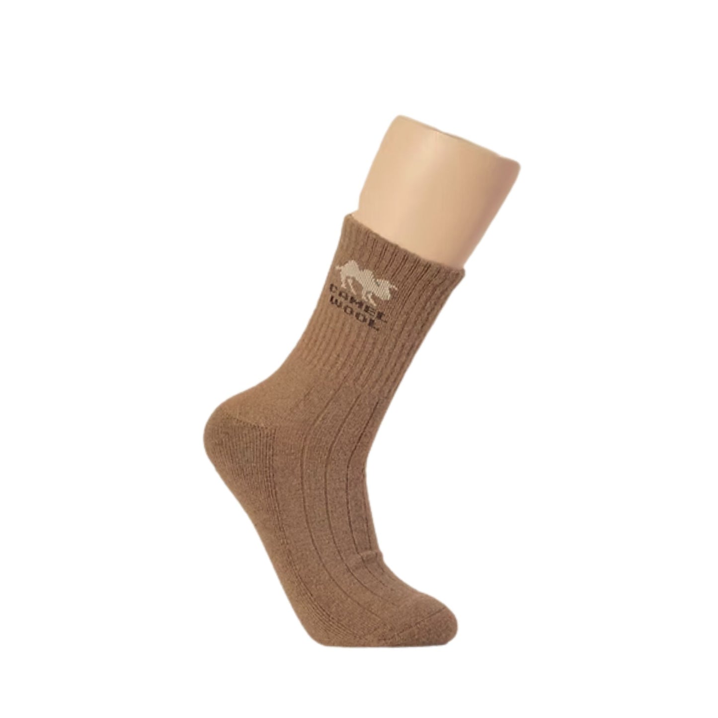 Mongolian Camel Wool Socks - Brown - Size Medium