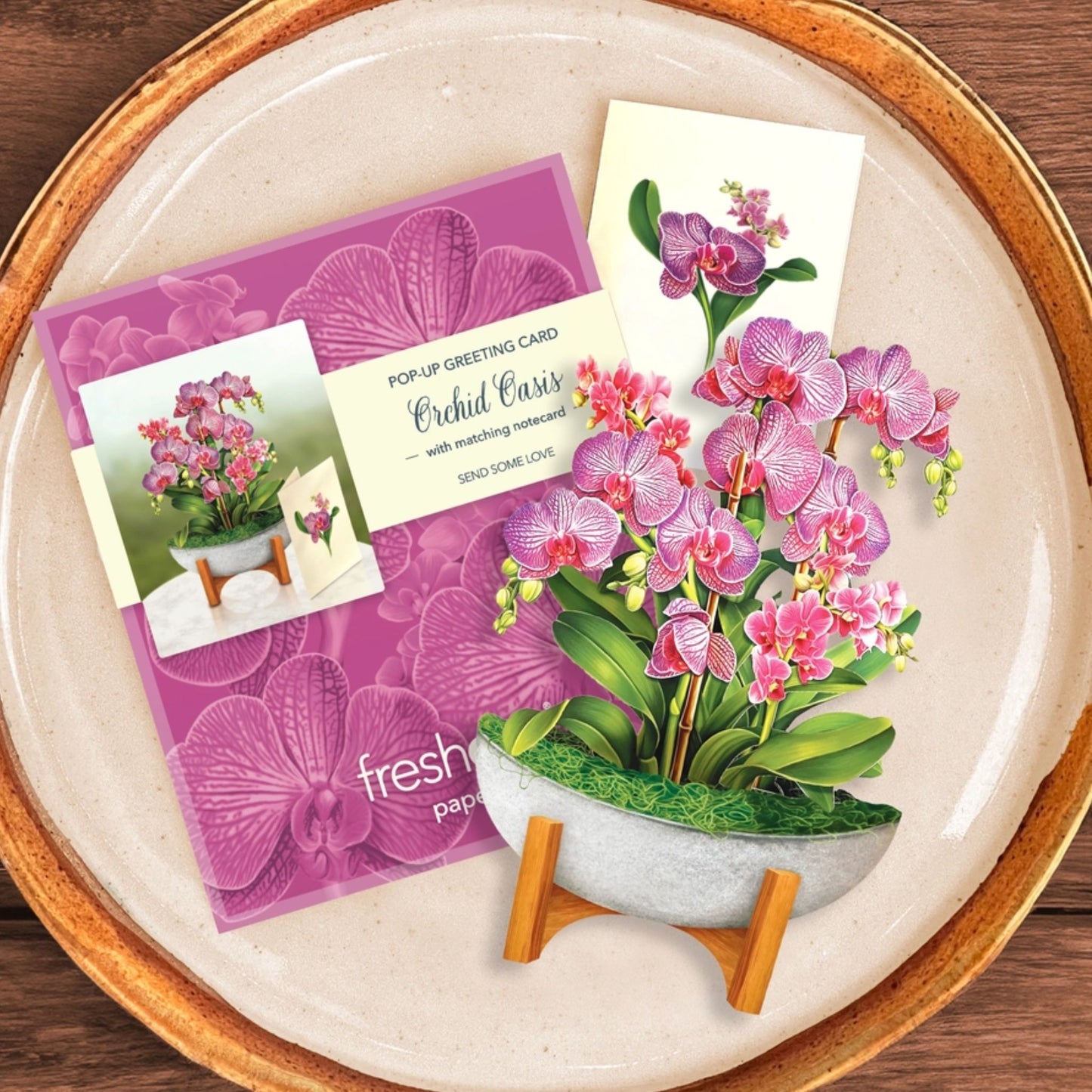 Orchid Oasis - pop-up flower card