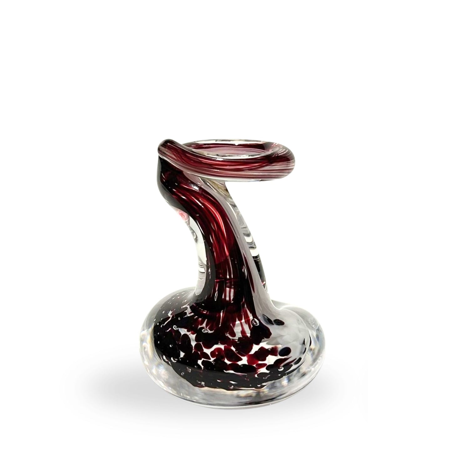 Pen Holder Copper Ruby Red Fire and Fern Glass Studio