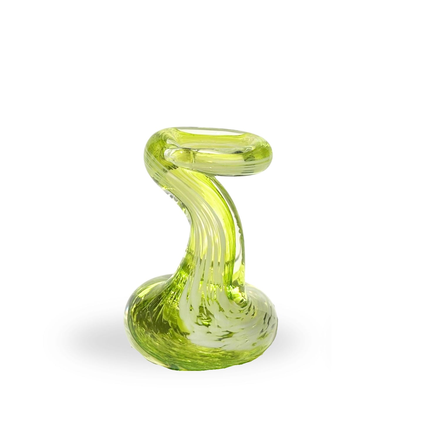 Pen Holder Lemon Yellow Glass Gift