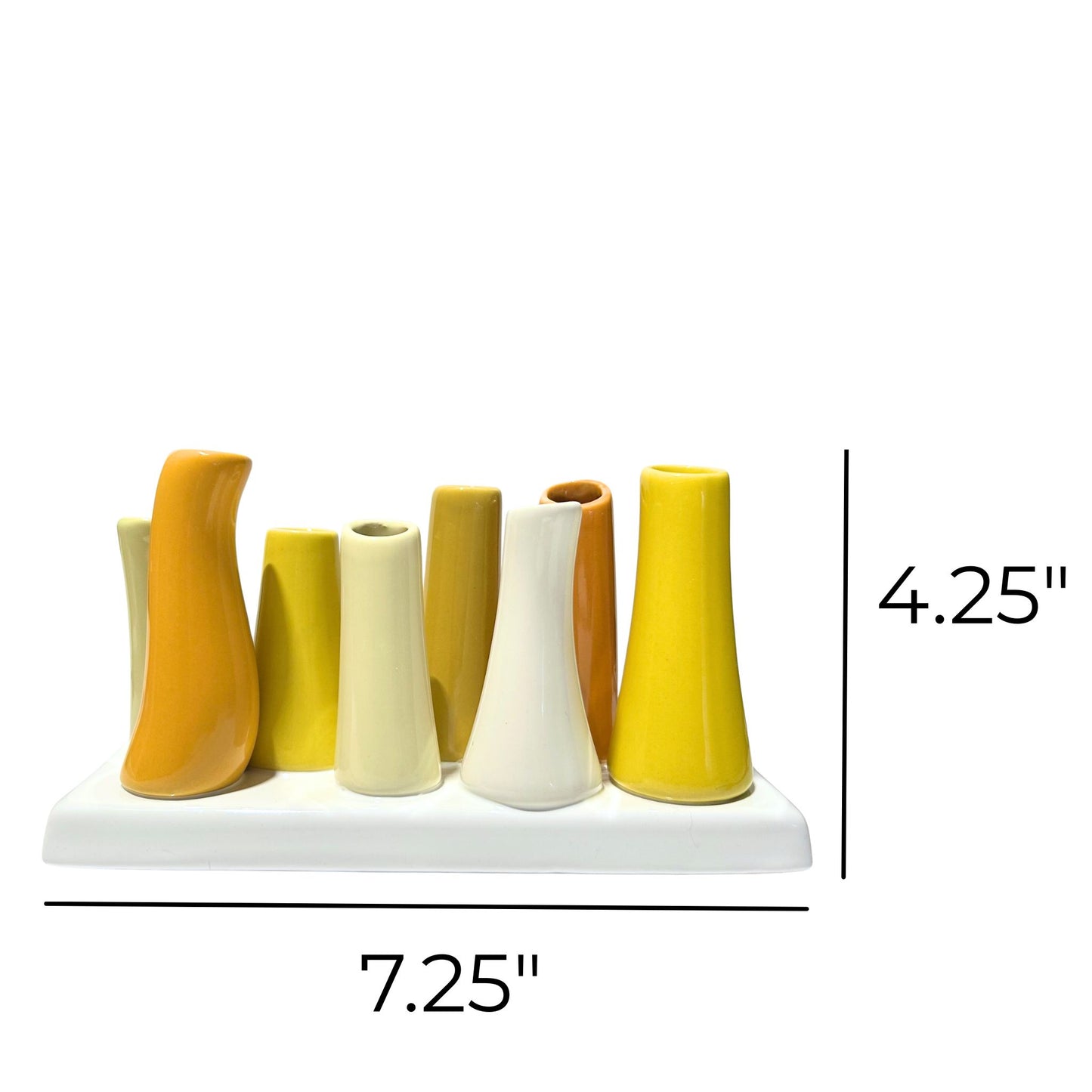 Pooley Modern Bud Vase in Shades of Yellow