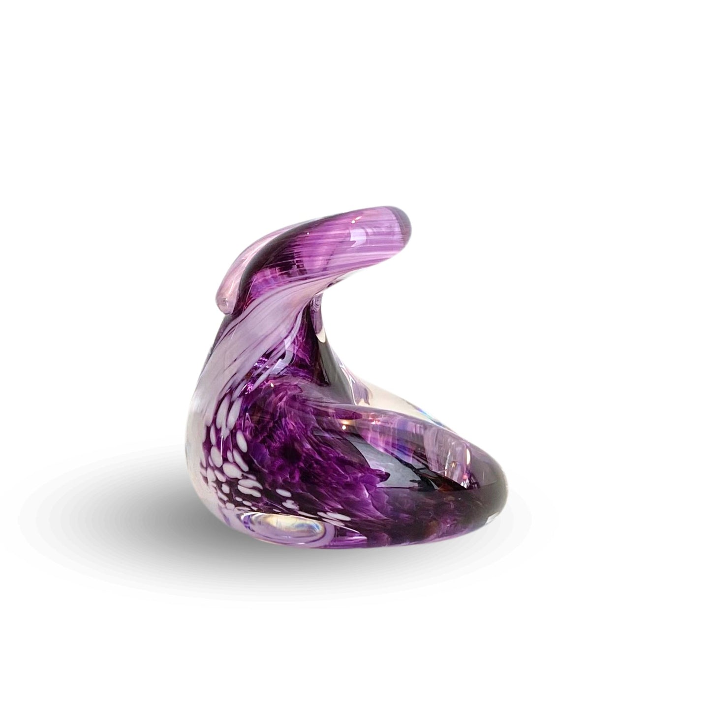 Purple Swirl Clear Glass Pen Holder Gift
