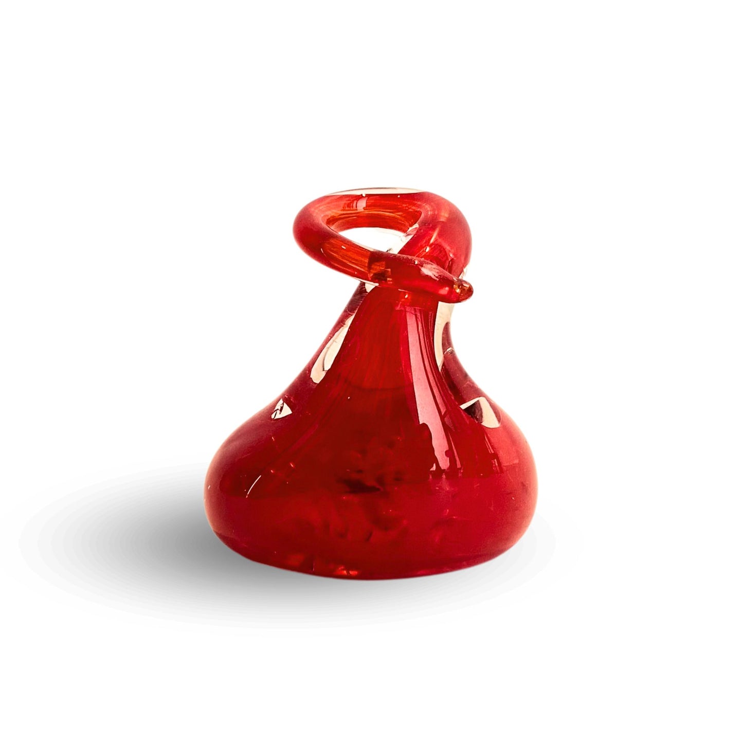 Red hand Blown Glass Pen Holder - Weston Glass