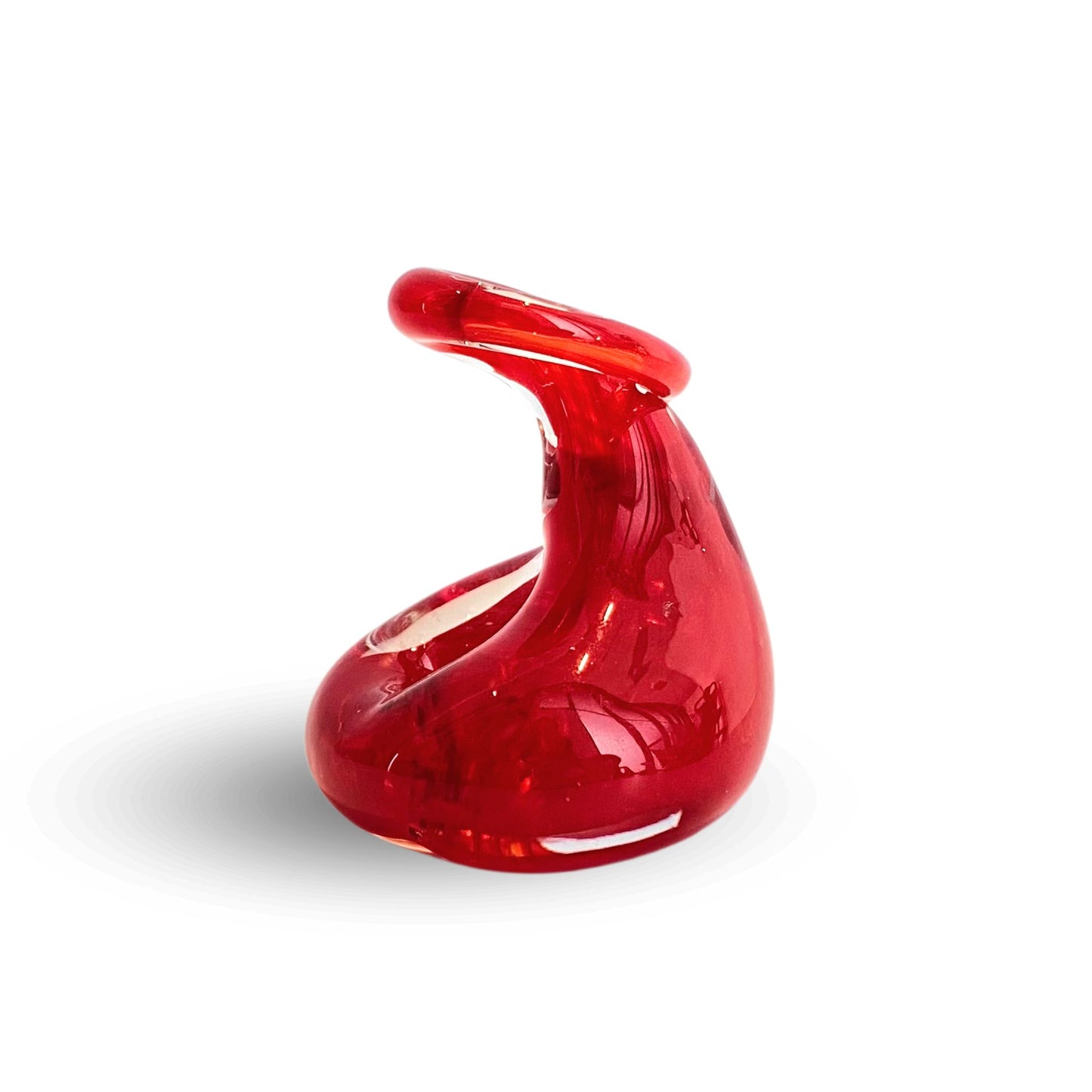 Red Pen Holder Handblown Glass Gift