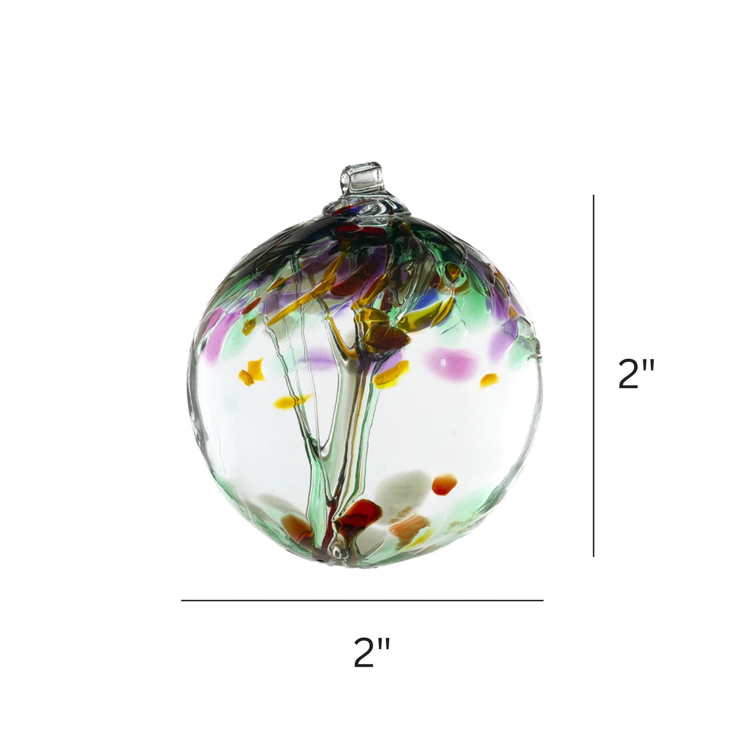 Remembrance Glass Tree Ornament 2 inches