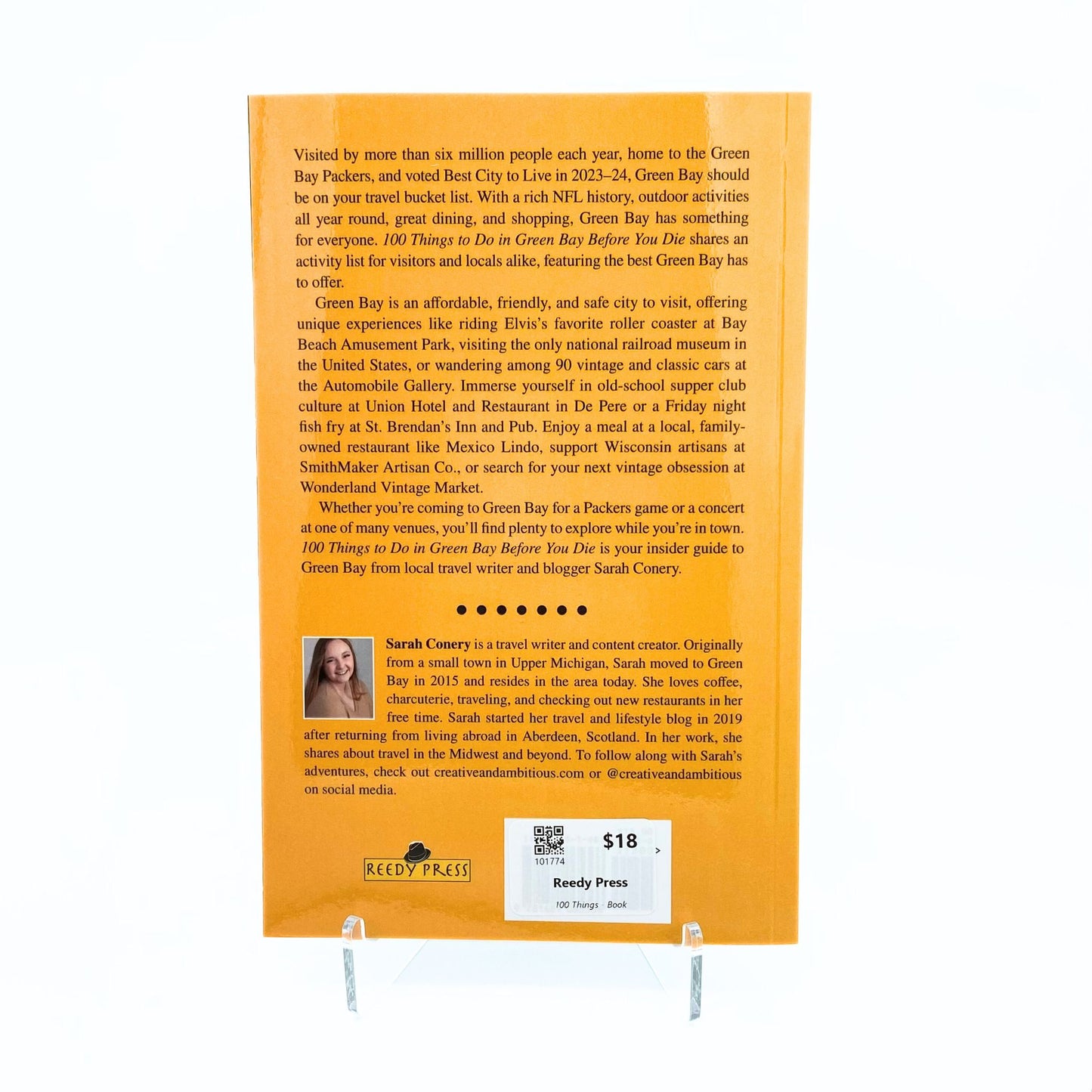 Sara Conery Book - 100 Things to do in Green Bay Wisconsin