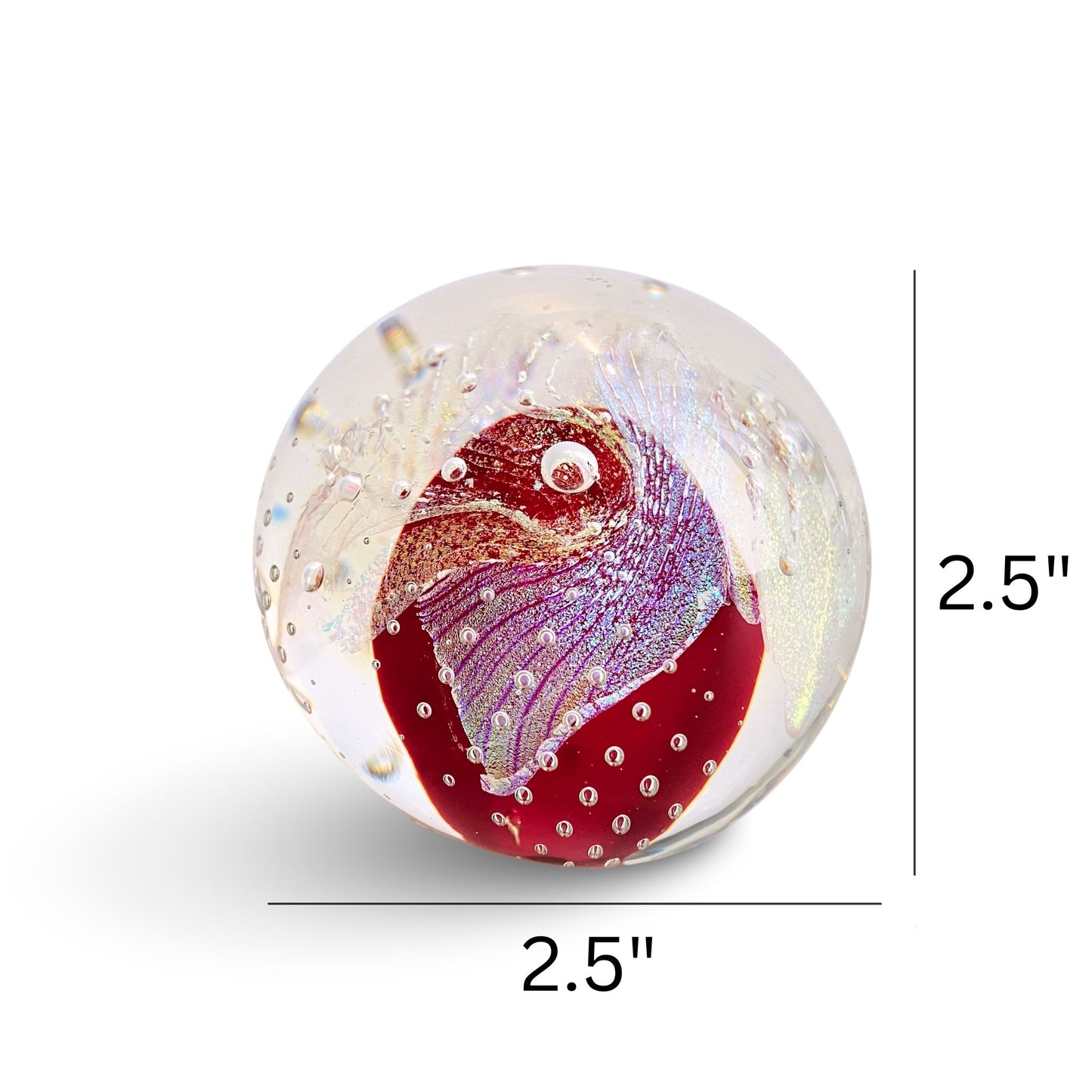 Schuster Glass Studio Red Paperweight