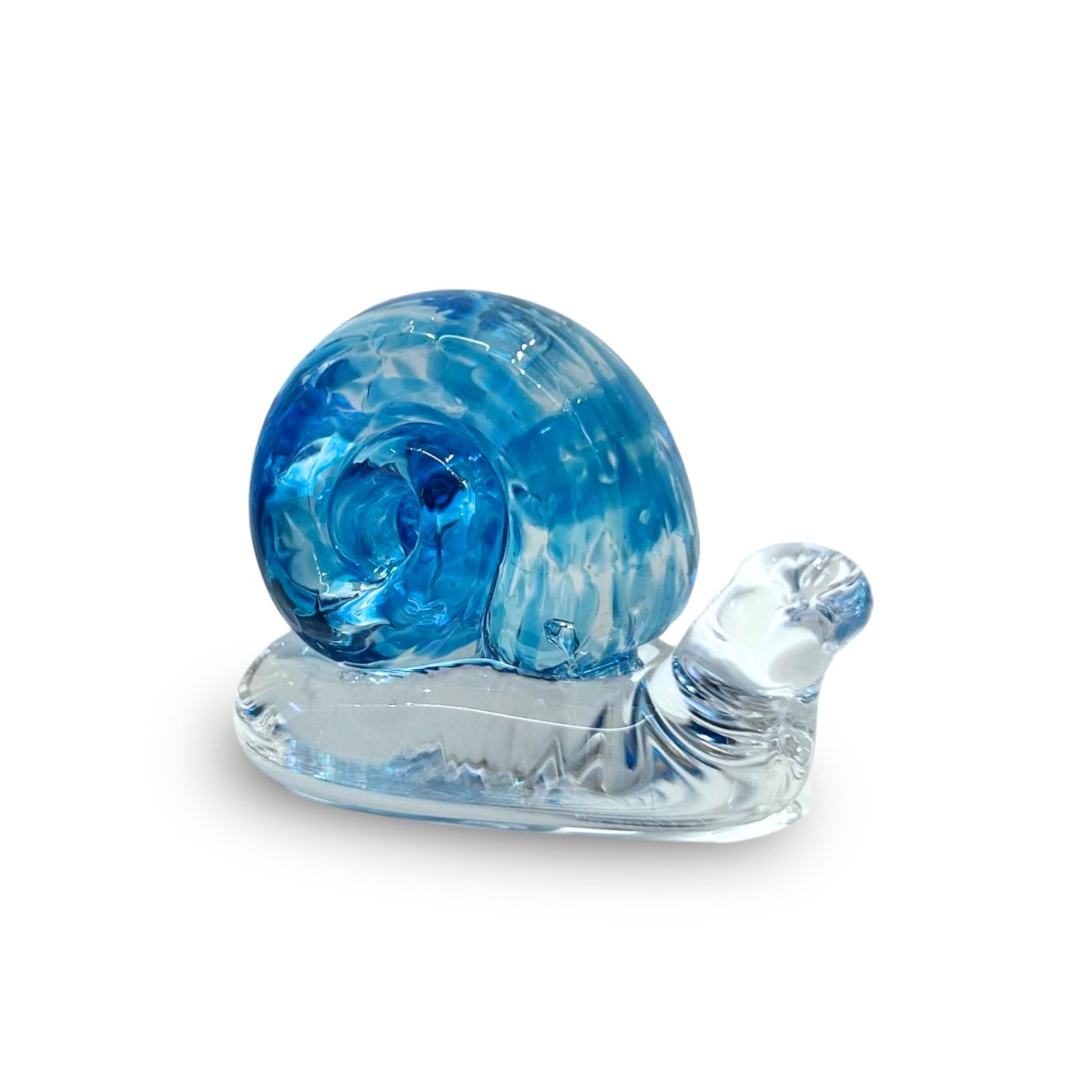 Snail - Azure Blue Handmade Glass Gift