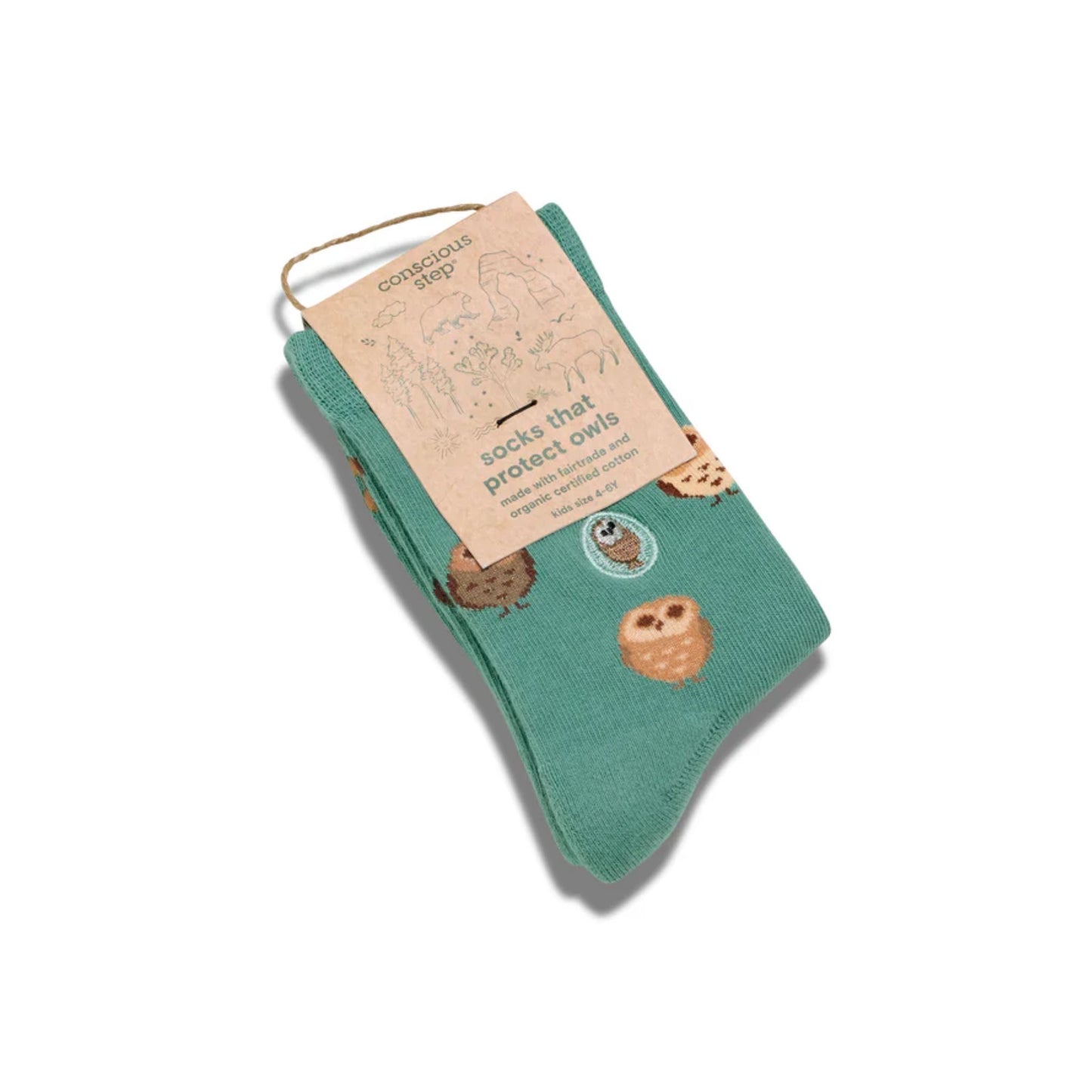 Socks that Save Owls - Preschool Brown and Teal