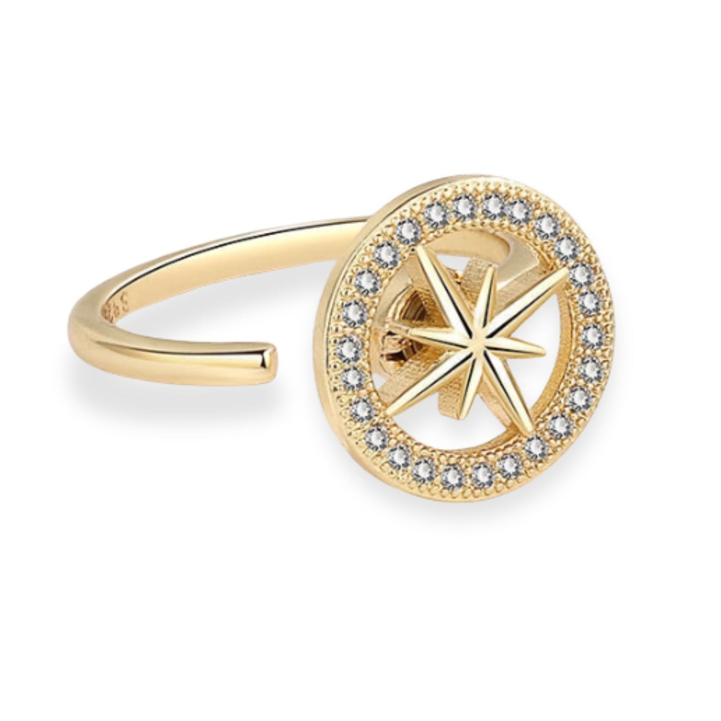 Star Fidget spinner Ring Gold