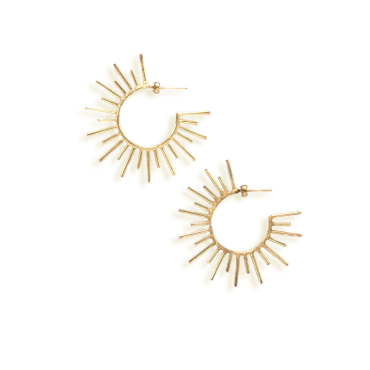 Sun Beam Hoop Earrings