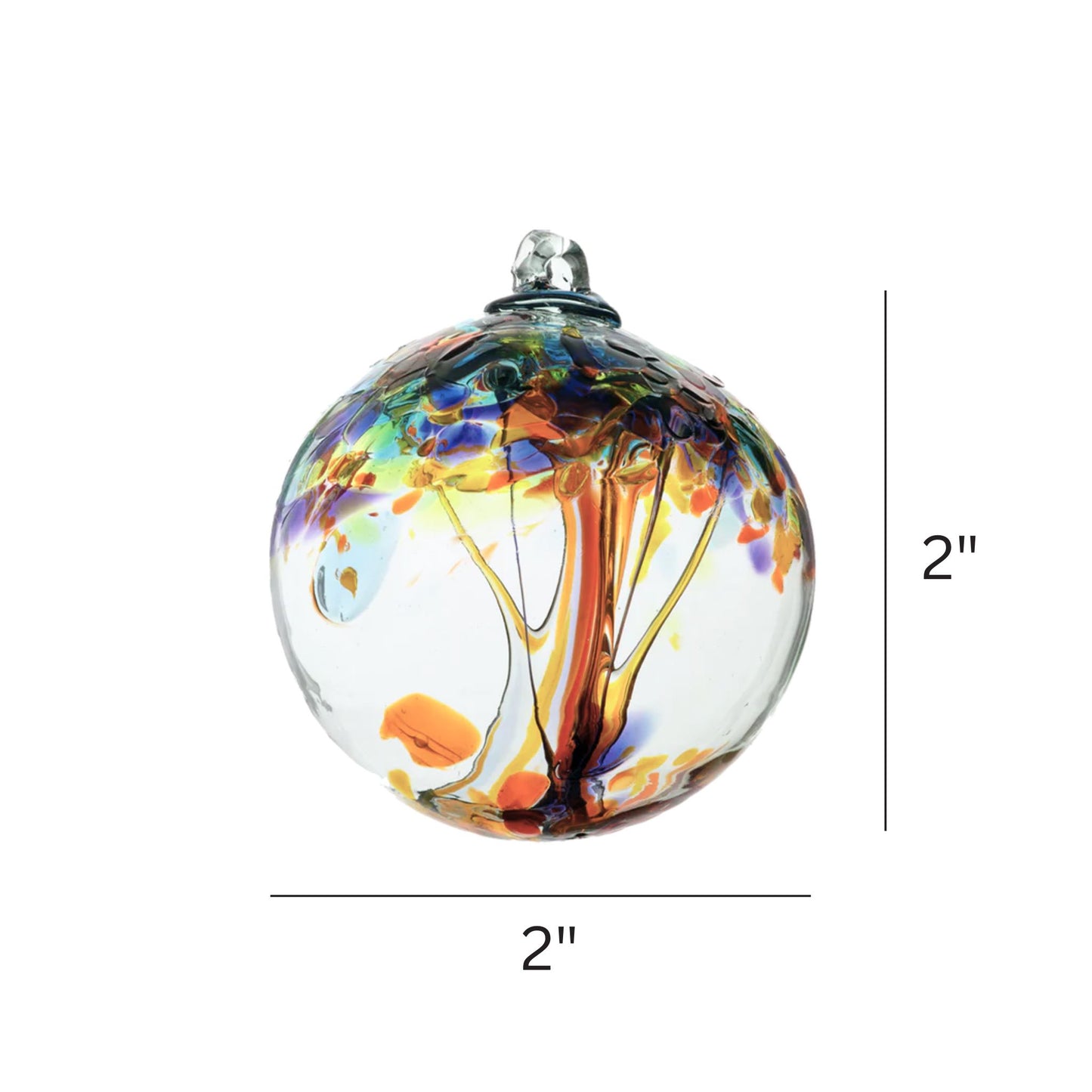 Tree of Happiness orb ornament 2 inch