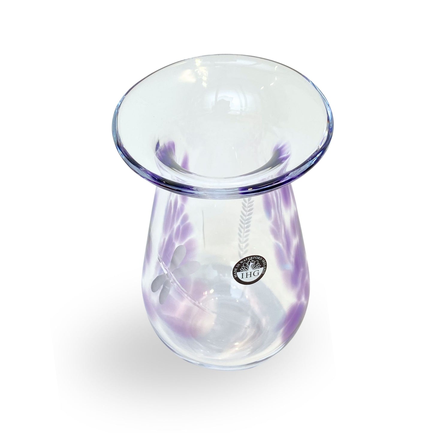 Wild Heather Posy Glass Floral Vase