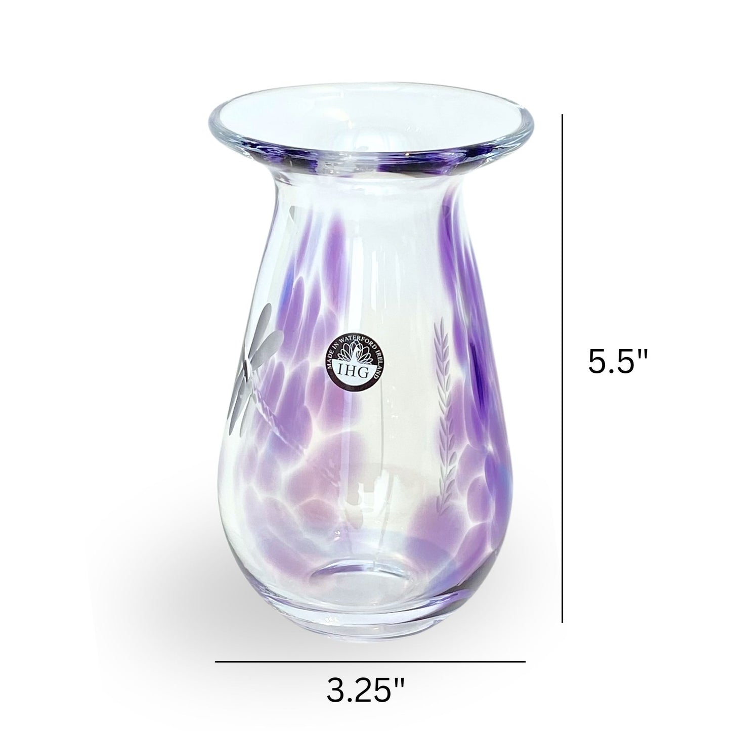Wild Heather Posy Glass Floral Vases