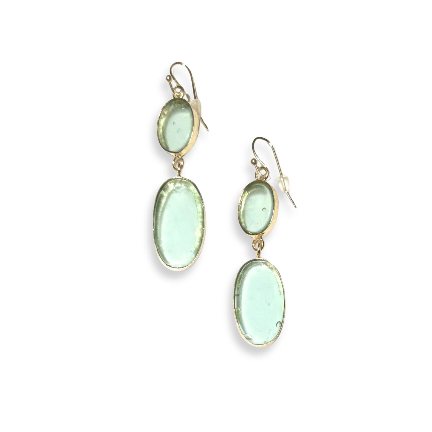 Window Pane Turquoise Drop Earrings