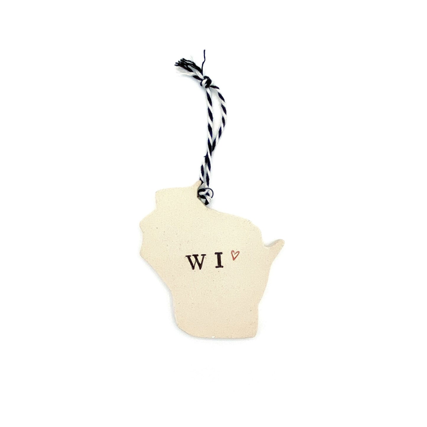 Wisconsin State ornament I Love Heart