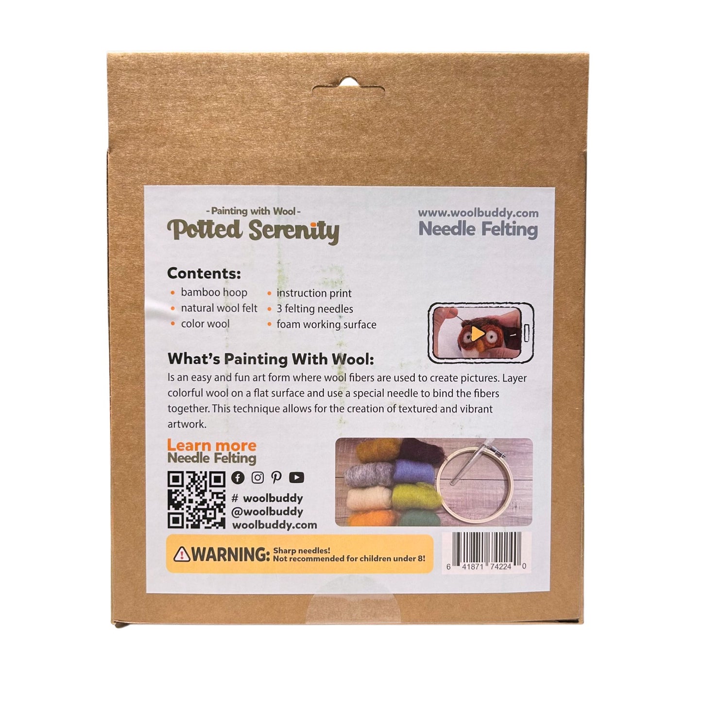 Woolbuddy Painting Kit - Potted Plant