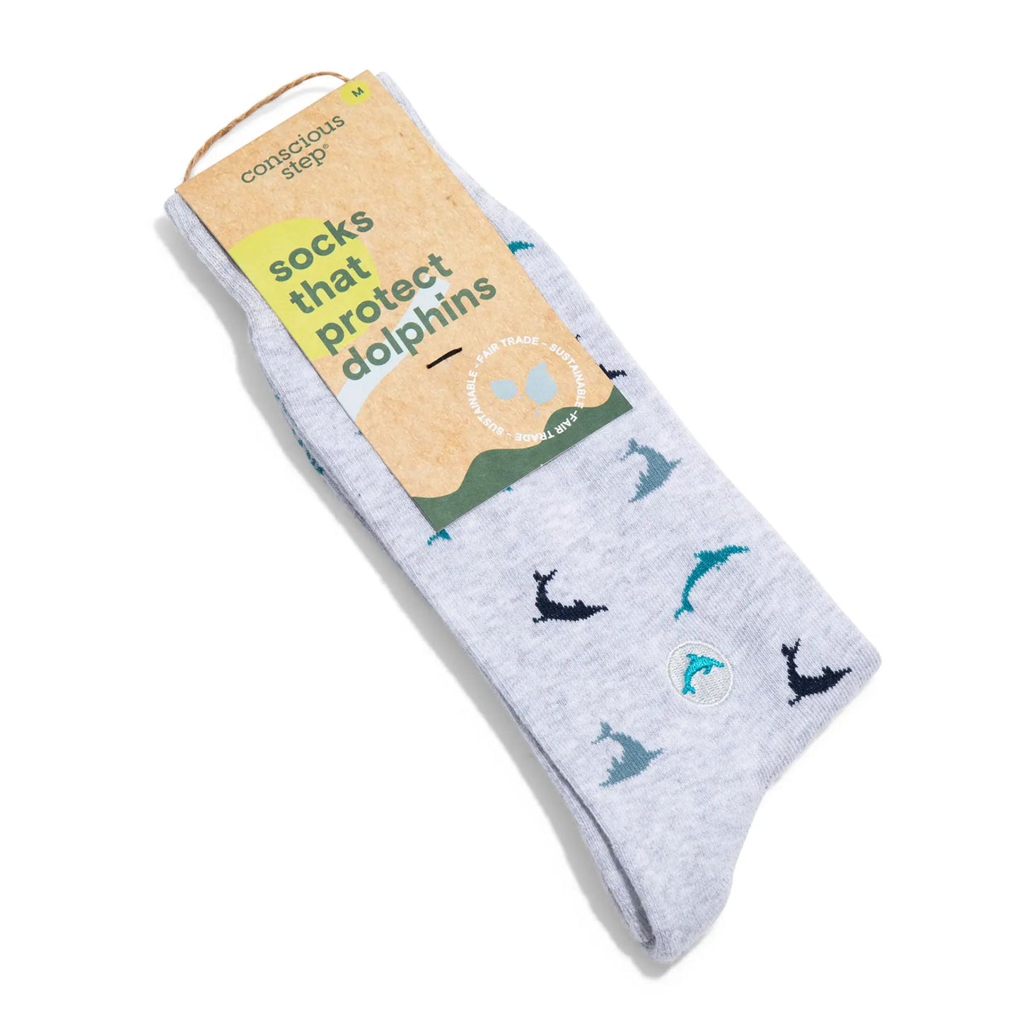 socks that protect dolphins gray pair of socks