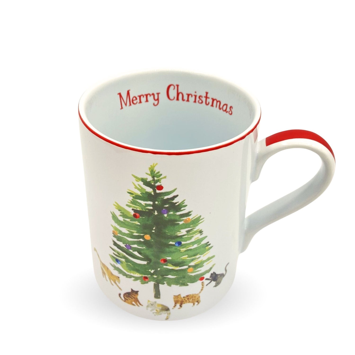 14  oz Christmas Tree Cat Coffee Cup