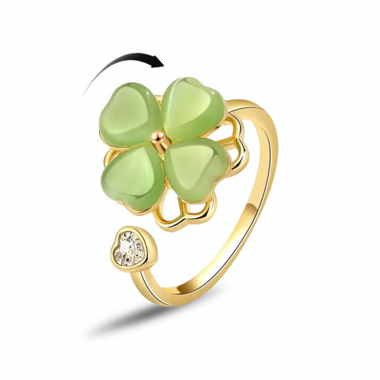 4 leaf clover spinner ring