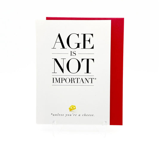 Age is not important Birthday card Simple