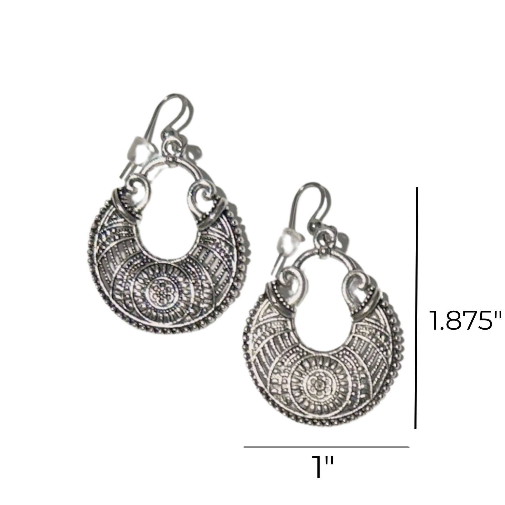 Bali Boho Silver Earrings